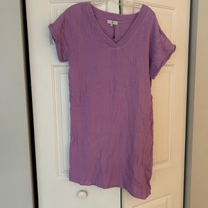 S.edge purple waffle cotton dress size med.